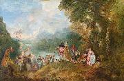 WATTEAU, Antoine The Embarkation for Cythera Spain oil painting artist